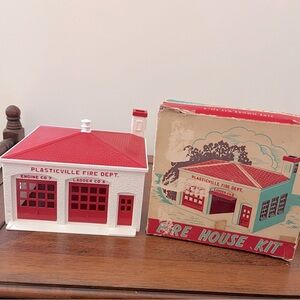 Plasticville Fire House Kit. Vintage. Scaled for miniature railroads.